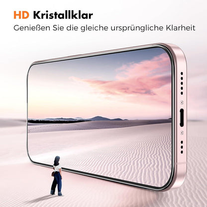 Panzer Schutz Glas iPhone 15 [3er-Pack] 1:1 Vollabdeckung HD-Klar