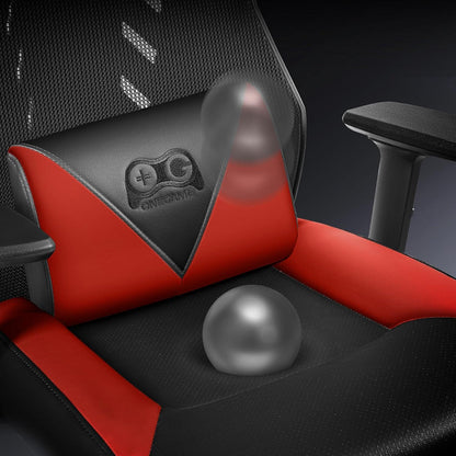 Video Gaming Stuhl Atmungsaktiver Racing Style Drehstuhl Schwarzrot