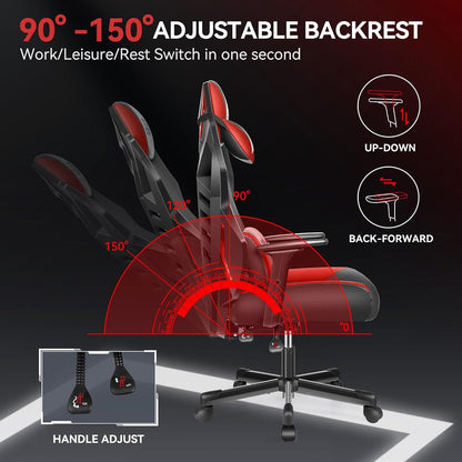 OneGame Gaming Stuhl Racing Style Verstellbar Schwarzrot