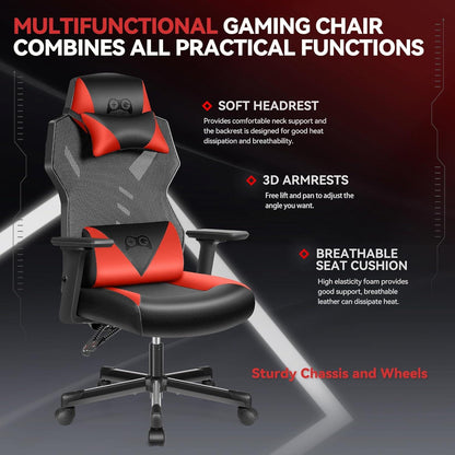 OneGame Gaming Stuhl Racing Style Drehstuhl Ergonomisch Rückenlehne Lendenstütze