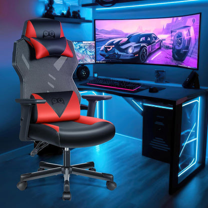 OneGame Gaming Stuhl Racing Style Drehstuhl Ergonomisch Rückenlehne Lendenstütze