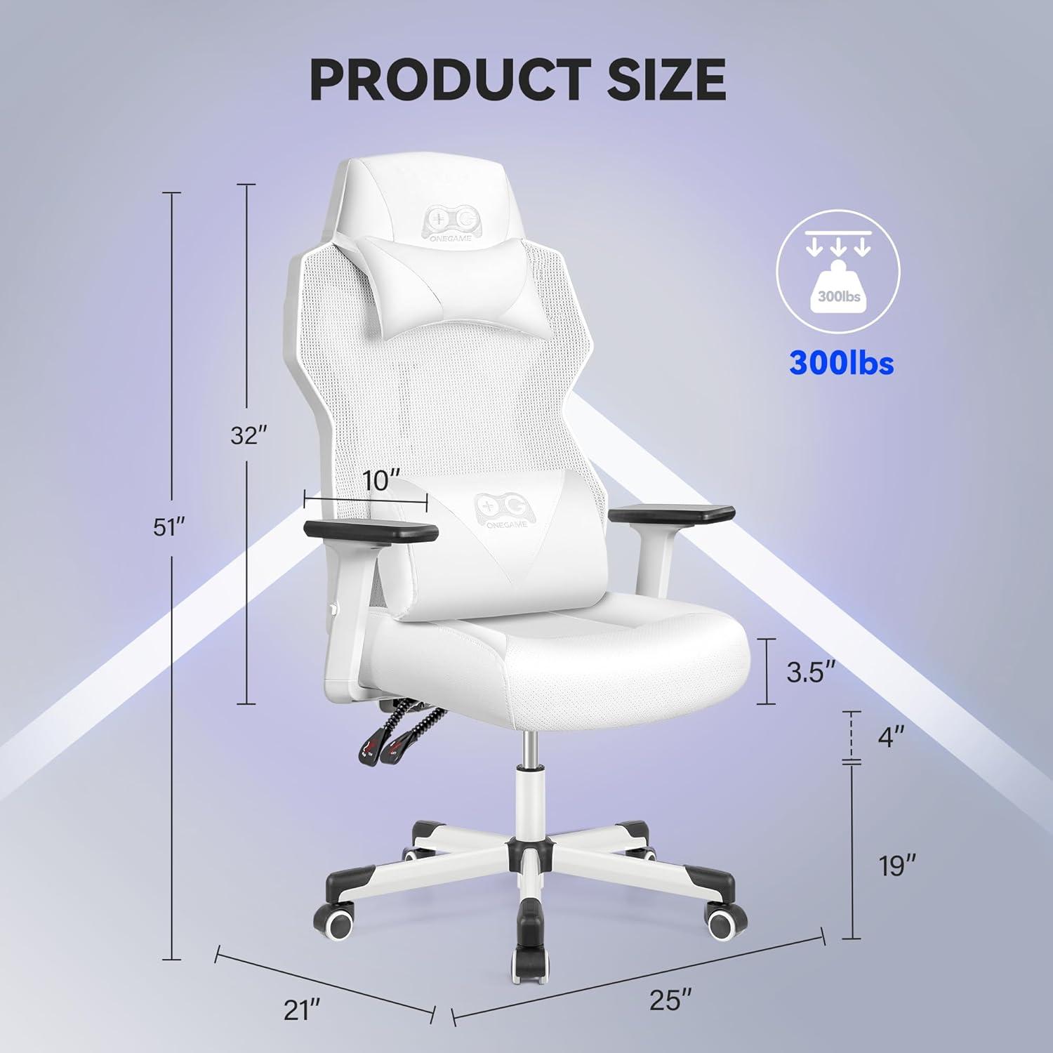 Video Gaming Stuhl Ergonomischer Racing Style mit Lendenwirbelstütze