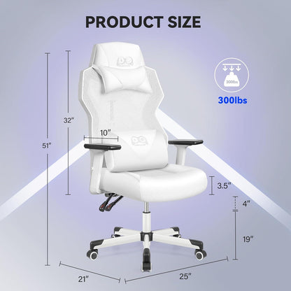 Video Gaming Stuhl Ergonomischer Racing Style mit Lendenwirbelstütze