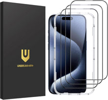 Panzer Schutzglas für iPhone 15 Pro Max, 3er-Pack 9H HD-Klar