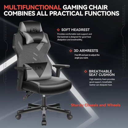 Video Gaming Stuhl Atmungsaktiver Racing Style Drehstuhl Ergonomisch