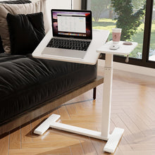 Höhenverstellbarer Laptoptisch mit Rollen und Neigefunktion White