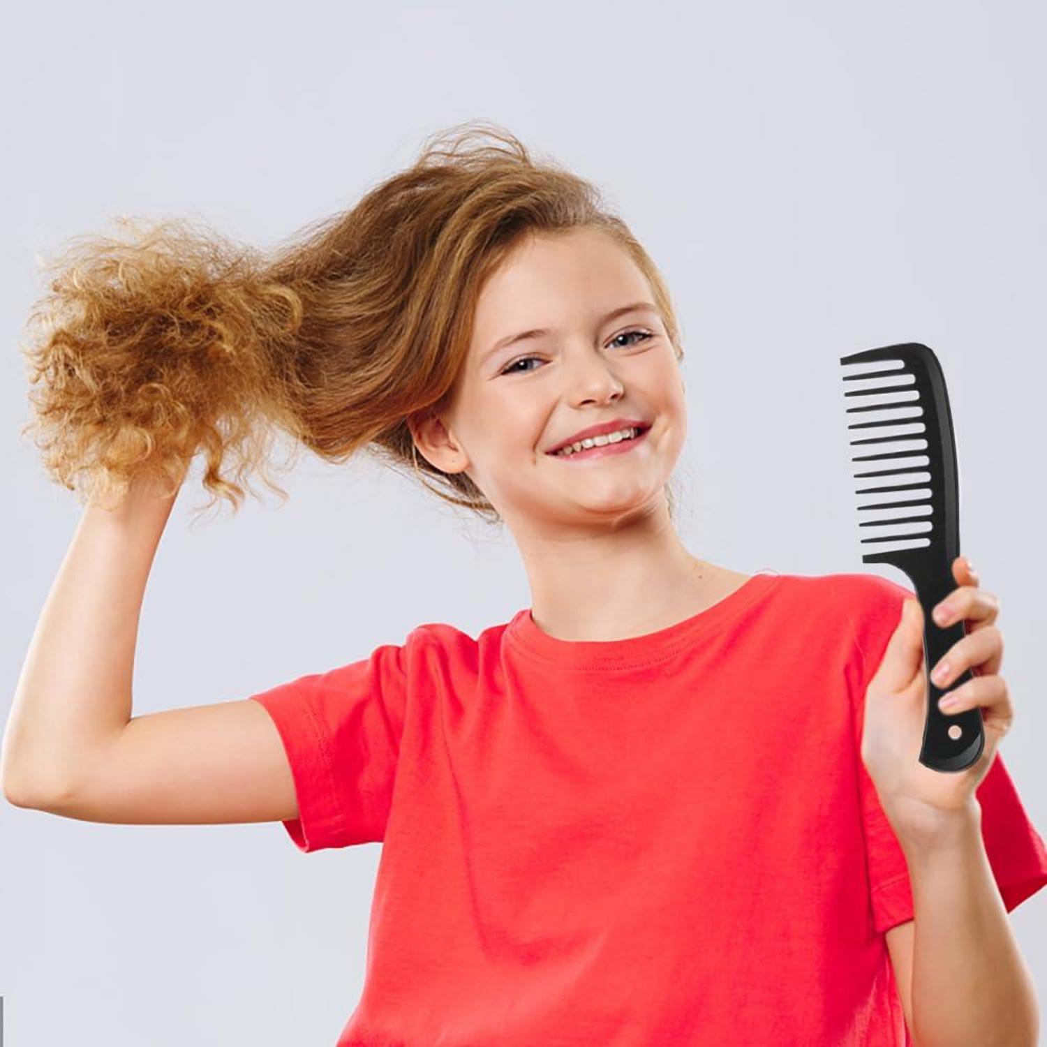 Professionelles Haarkamm-Set 5 Stück Kunststoff Schwarz