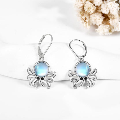 925 Sterling Silber Oktopus Ohrringe Meerestier Schmuck Geschenk
