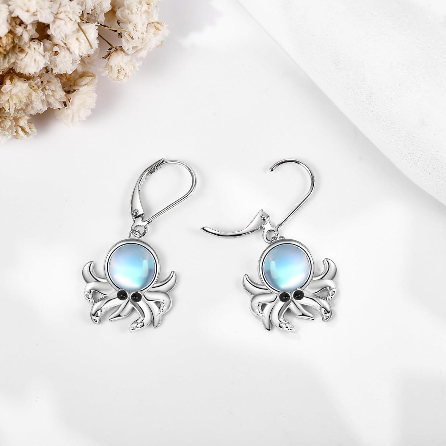 VONALA Octopus Ohrringe 925 Sterling Silber Ozean Schmuck Damen-Geschenk