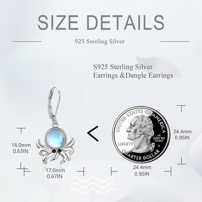 Quallen Octopus Ohrringe Damen 925 Silber Ozean Schmuck