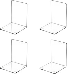 Acryl Buchstützen Transparent Rutschfesten Aufklebern 4er Set
