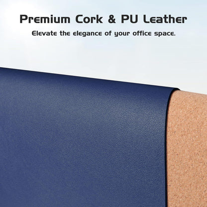 Schreibtischunterlage Kork PU-Leder wasserdicht 96x43cm Blau
