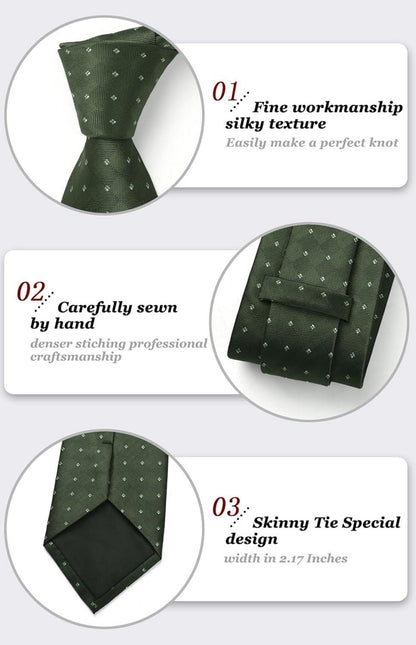 Enlision Krawatte Herren Check Plaid Streifen Einstecktuch Set 8,5cm 150cm