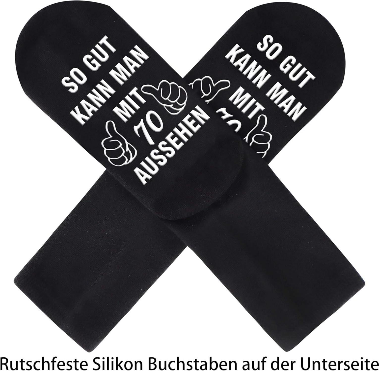 Herren Lustige Socken 43-46 Baumwolle Schwarz Wadenlang
