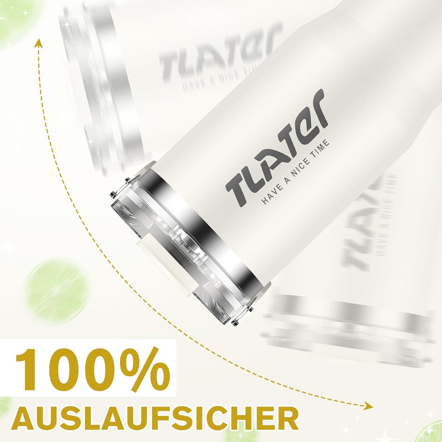 Kaffeebecher to Go 30 oz Trinkflasche Strohhalm Deckel Vakuum Edelstahl