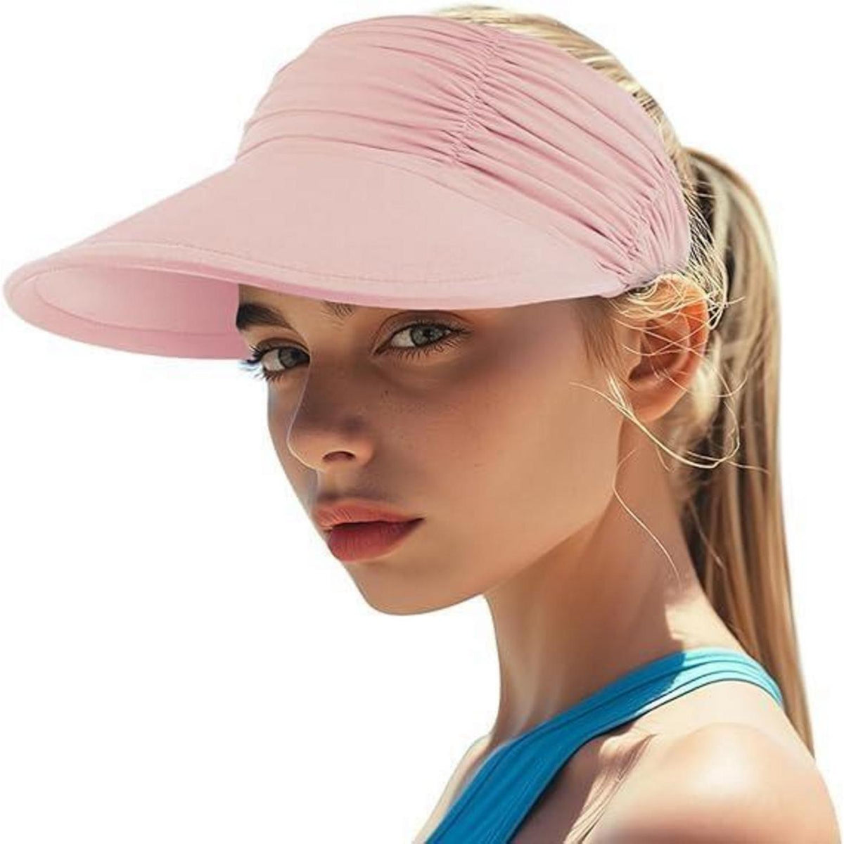 Damen Sonnenvisor mit großer Krempe & UV-Schutz