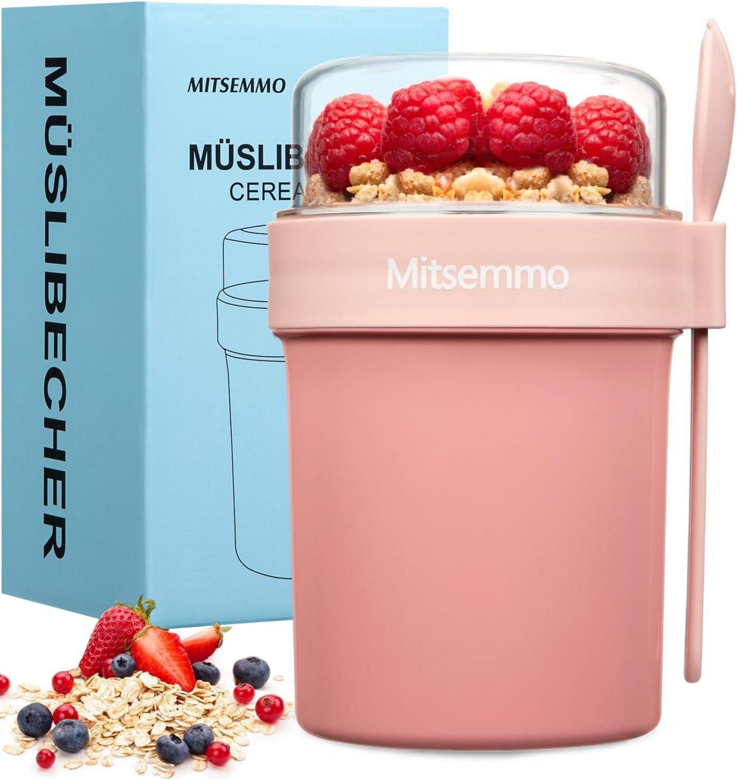 Müslibecher to Go Joghurtbecher Kinder Löffel Müsli Cup Cornflakes