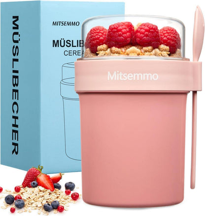 Müslibecher to Go Joghurtbecher Kinder Löffel Müsli Cup Cornflakes