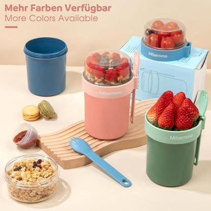 Müslibecher Joghurtbecher to Go Kinder Löffel Müsli Cup Becher