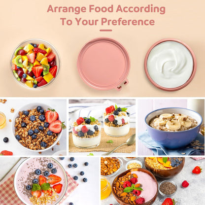 Müslibecher to Go 560ml 230ml Joghurtbecher Kinder Löffel Müsli Cup Becher