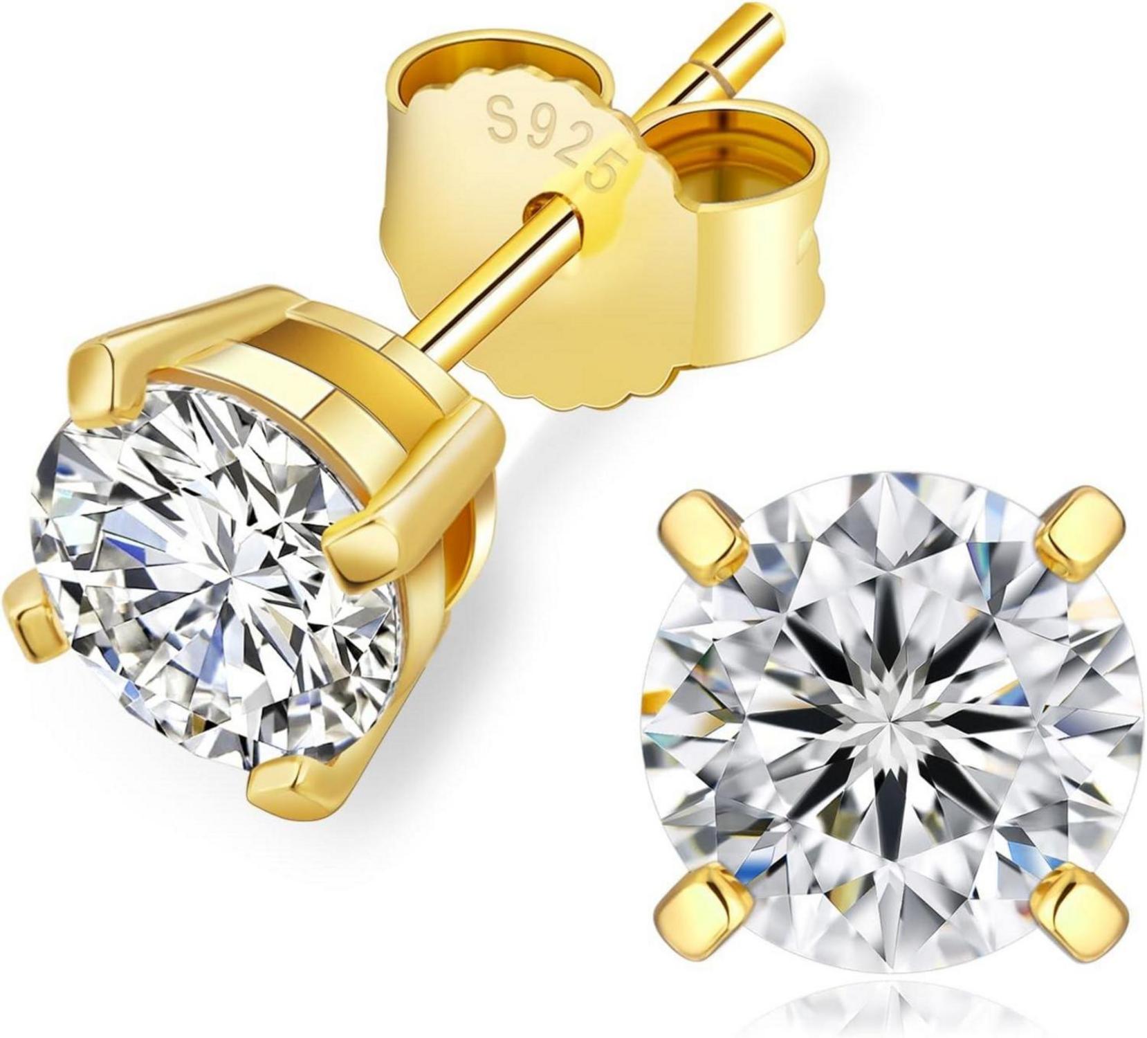 Moissanite Ohrringe Silber 925 Damen, Moissanit Diamant 1,6