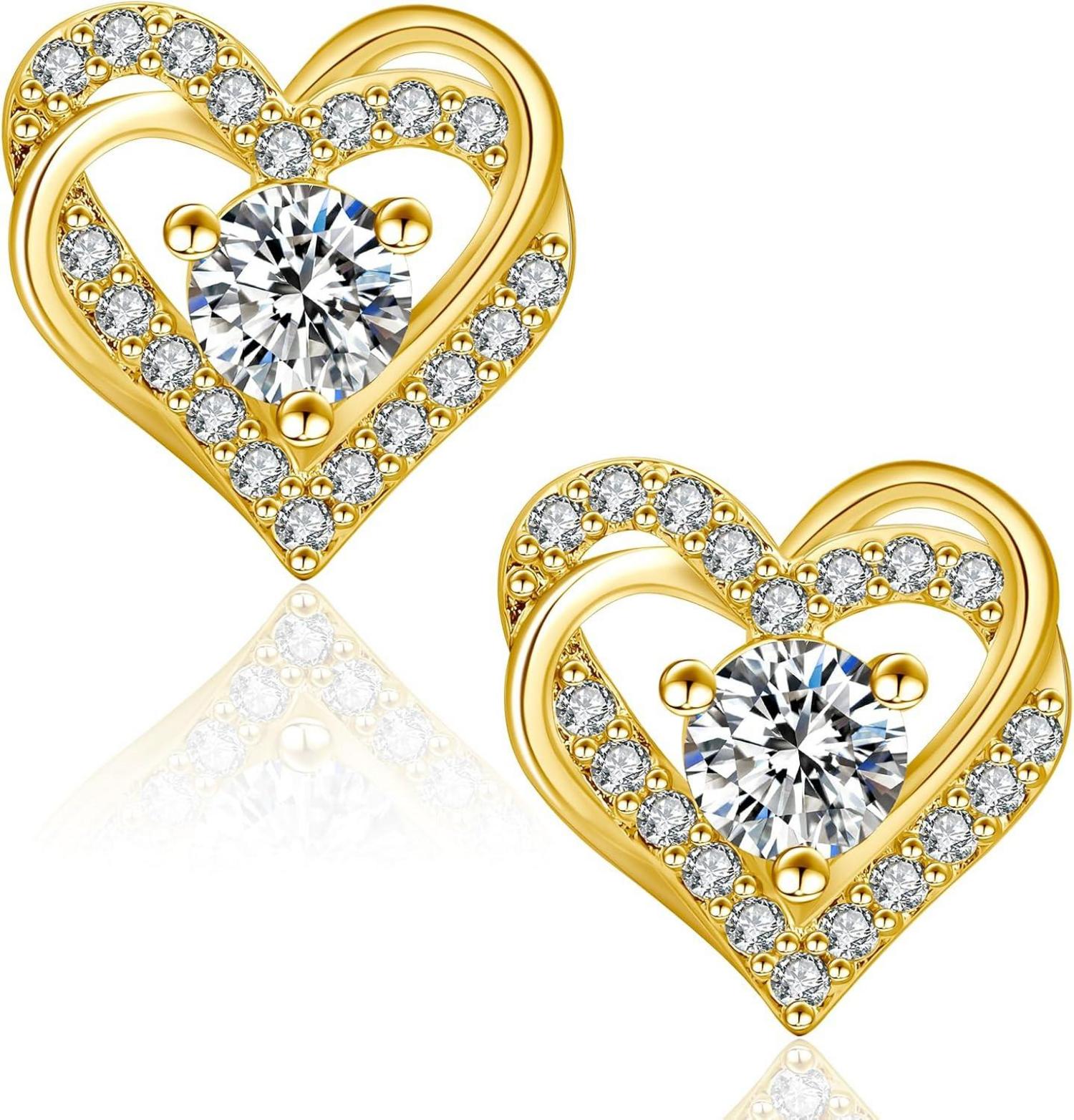 Moissanite Ohrringe Damen 925 Silber 1,0/2,0 Karat Halo