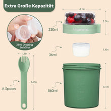 Müslibecher to Go 560ml+230ml Joghurtbecher Müslischale