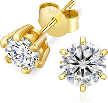 Moissanite Ohrringe Silber 925 7,5 mm Diamant VVS1 3,0 ct