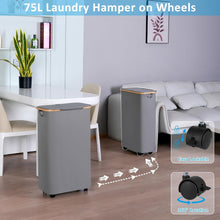 Efluky 75L Wäschekorb mit Rollen und