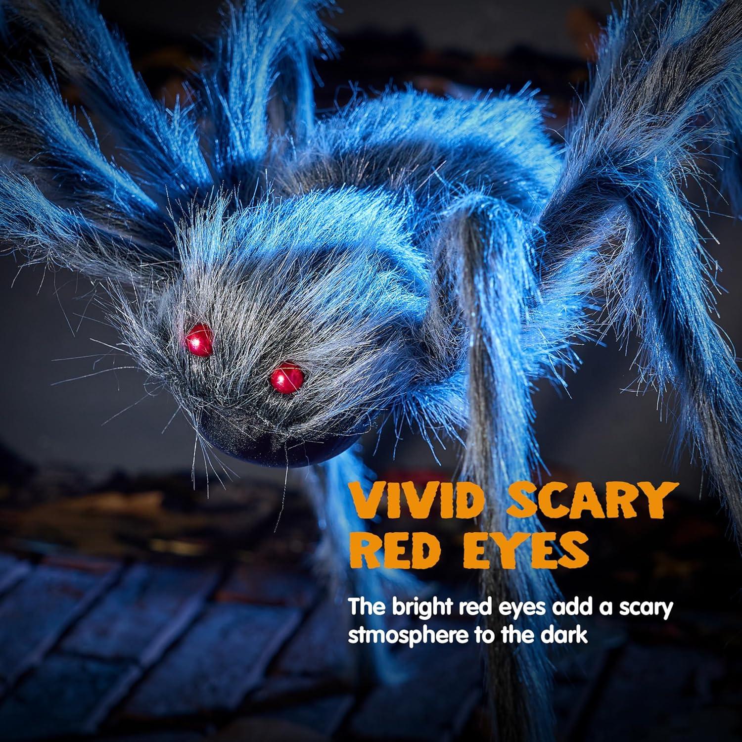 JOYIN 150 cm Halloween-Riesenspinne gruselige graue Outdoor-Dekoration