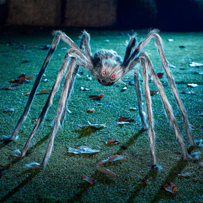 150cm Halloween-Riesenspinne gruselige haarige Spinne große graue Requisiten