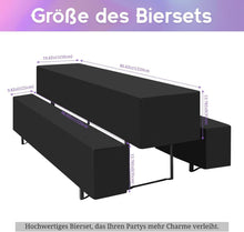 SEO Biertischhussen 2er-Set Schwarz 220x50x35cm