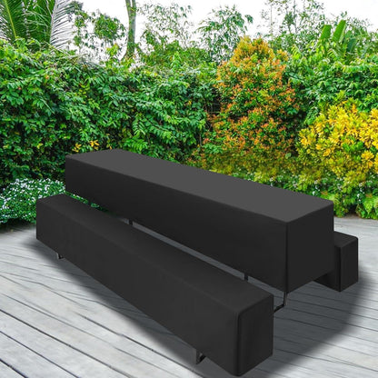 2er-Set Biertischhussen Schwarz Tischdecken 220x50x35 cm Bierbankhusse