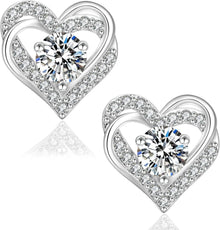 Moissanite Ohrringe Damen Silber 925 Blume Halo Diamant 2,0 Karat