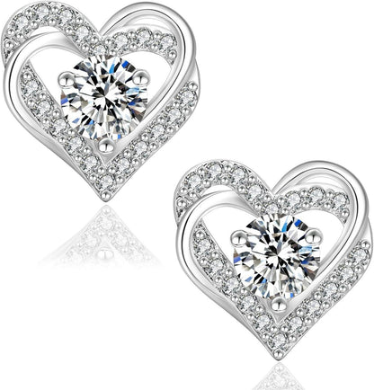Moissanite Ohrringe Damen Silber 925 Blume Halo Diamant 2,0 Karat