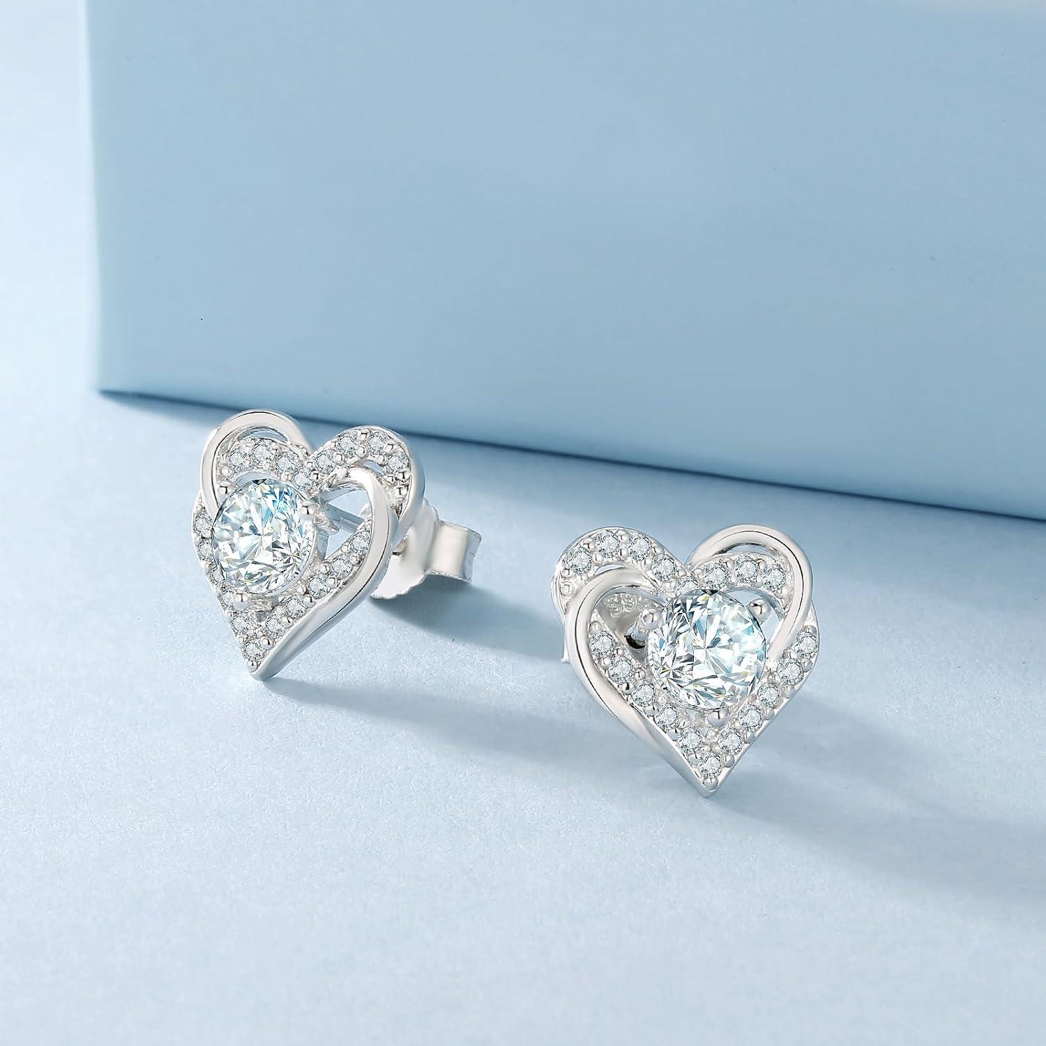 Moissanite Ohrringe Damen Silber 925 Blume Halo Diamant 2,0 Karat