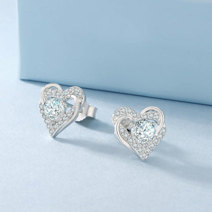 Moissanite Ohrringe Damen Silber 925 Blume Halo Diamant 2,0 Karat