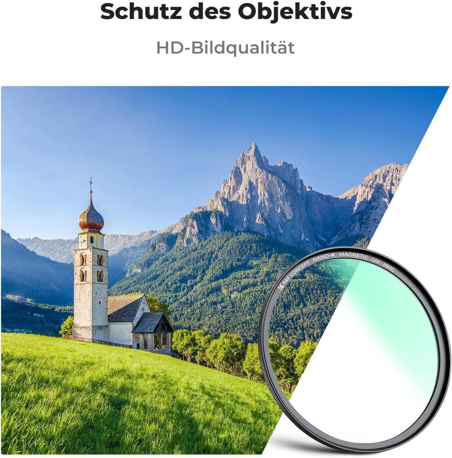 UV Filter 58mm Magnetische Optisches Glas mit Muti-Beschichtung