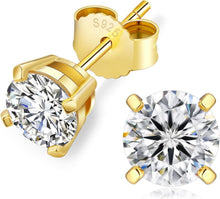 Moissanite Ohrringe Silber 925 Damen VVS1 D 14K Gold 3,0ctw Schmuck