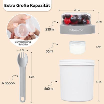 Müslibecher to Go mit Joghurtbecher