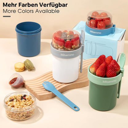 Müslibecher to Go Joghurtbecher Kinder Löffel Müsli Cup Cornflakes
