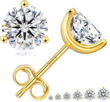 KRKC&CO Moissanite Diamant Ohrstecker 925 Silber Damen VVS1 D 14K Gold