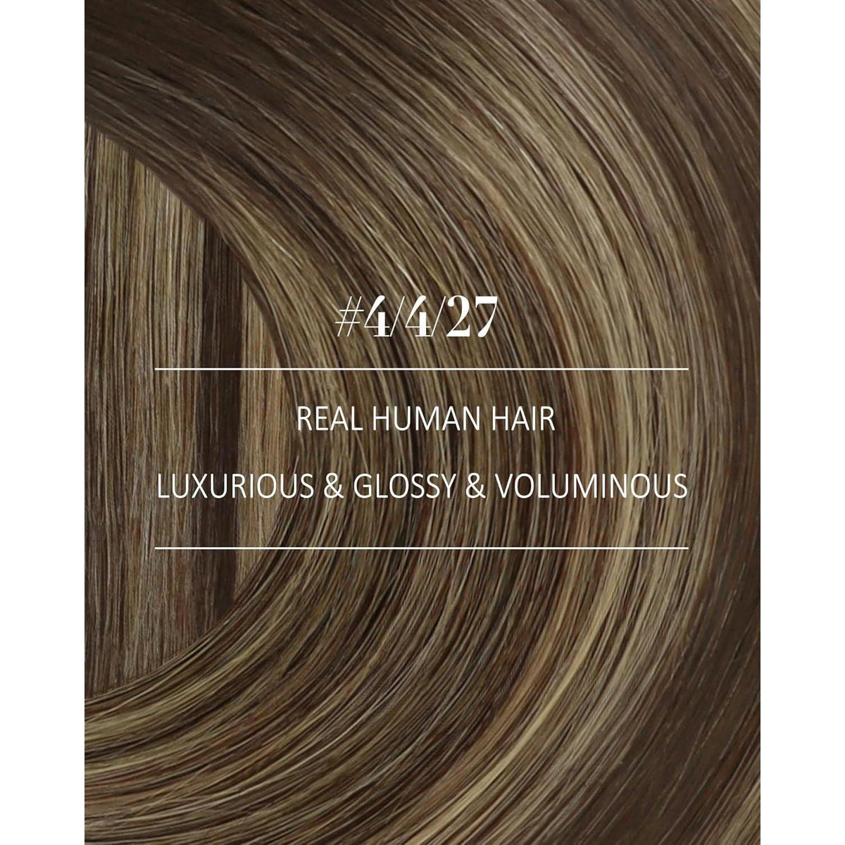 Clip-in Echthaar Extensions Ombre Braun 50cm