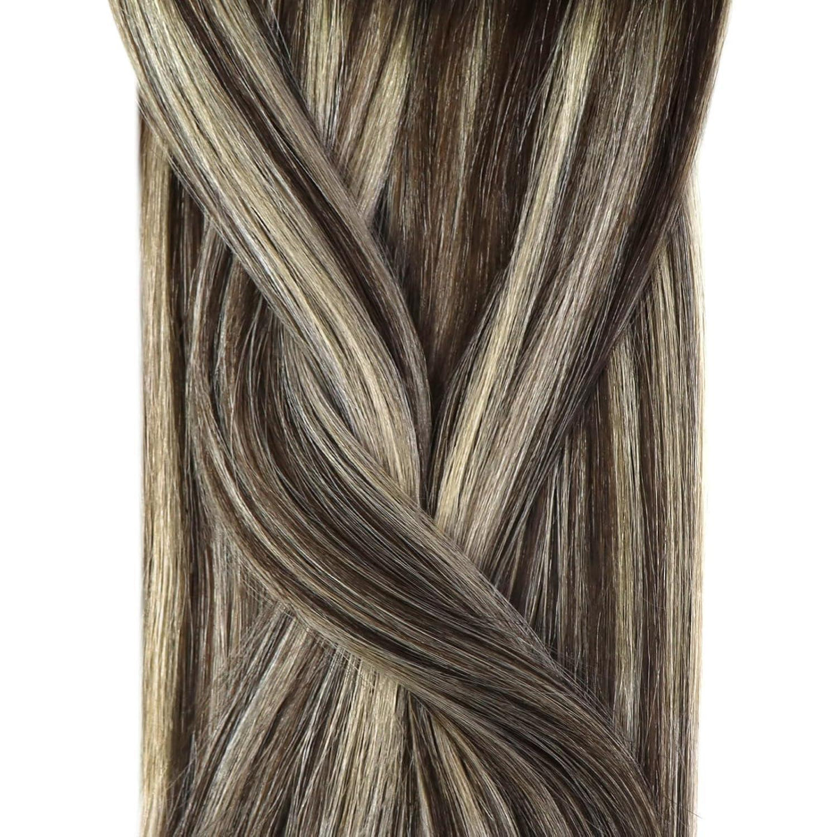 Echthaar Extensions Balayage Braun Ombre 60cm Micro Ring