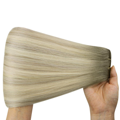 Blond Echthaar Tressen 55cm – Volumenspendend & Länger