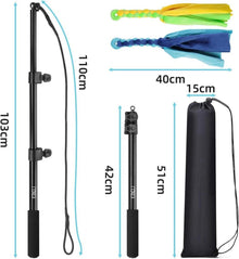 ETACCU Reizangel Hunde Große Hundespielzeug Ausziehbar Pole