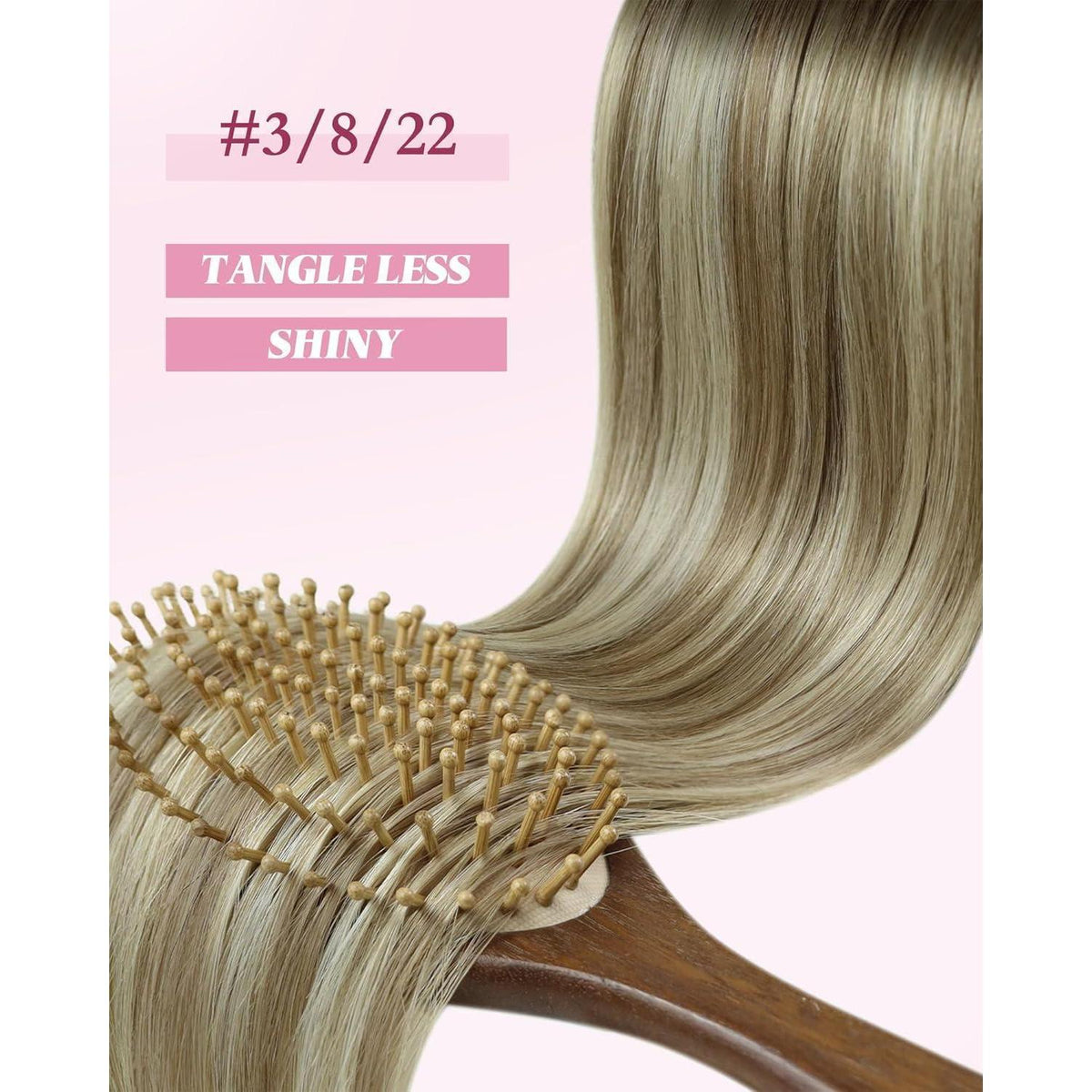 Echthaar Microring Extensions Braun Balayage Blond 50cm