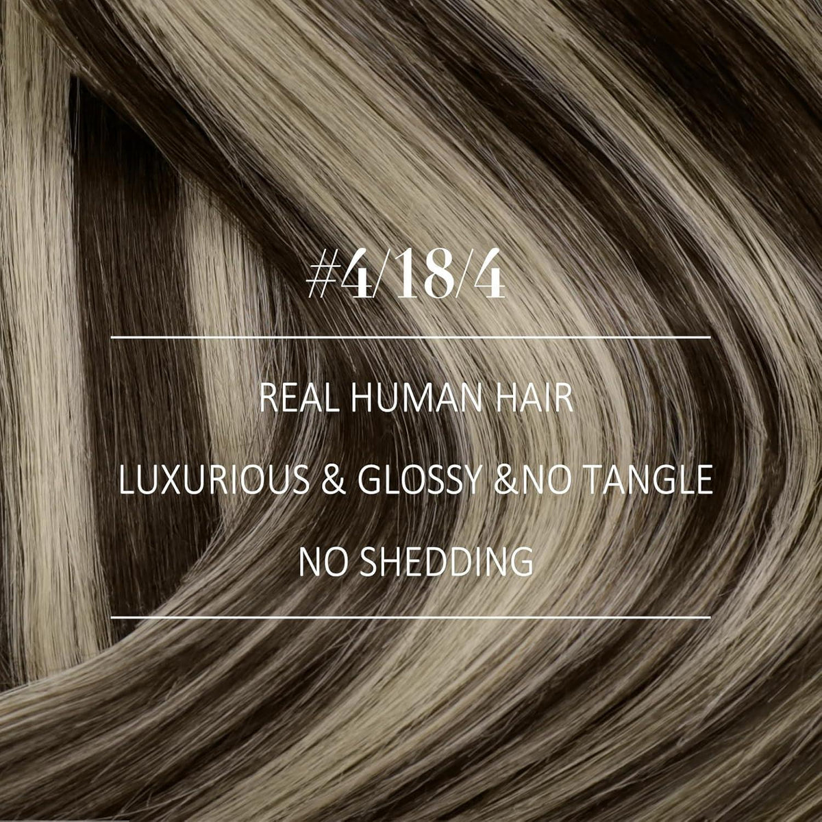 Echthaar Tressen Ombre Braun Aschblond 50cm Remy
