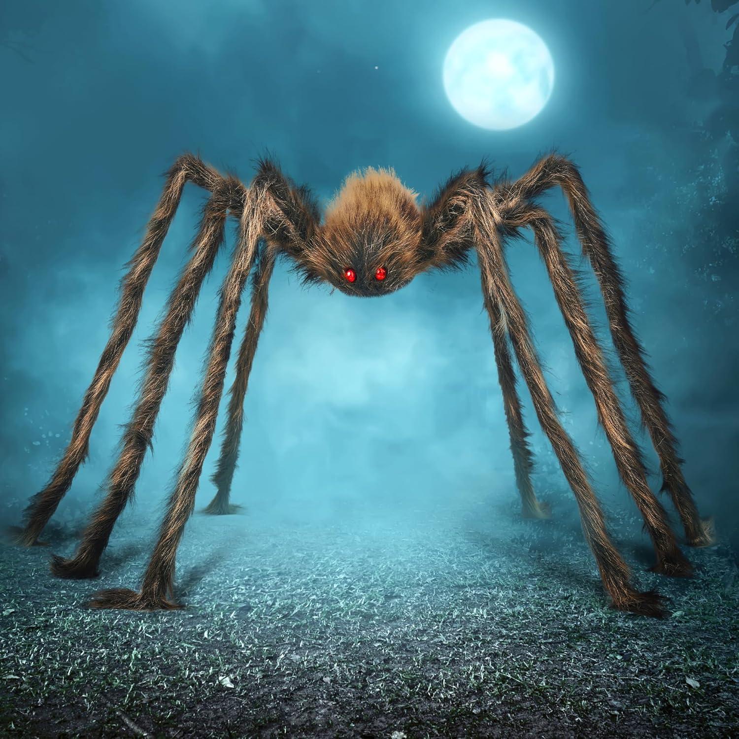 Halloween-Spinne 150 cm braun realistische Requisiten Hofparty