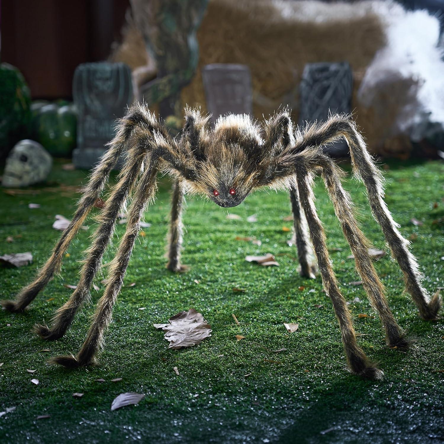 Halloween-Spinne 150 cm braun realistische Requisiten Hofparty